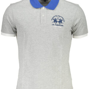 LA MARTINA MEN'S SHORT SLEEVE POLO GREY