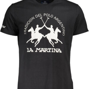 LA MARTINA MEN'S SHORT SLEEVE T-SHIRT BLACK