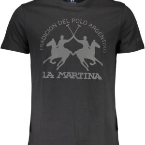LA MARTINA MEN'S SHORT SLEEVE T-SHIRT BLACK