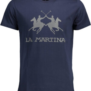 LA MARTINA MEN'S SHORT SLEEVE T-SHIRT BLUE