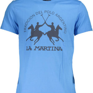 LA MARTINA MEN'S SHORT SLEEVE T-SHIRT BLUE