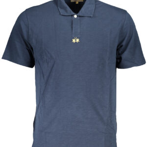 LA MARTINA MEN'S SHORT SLEEVED POLO SHIRT BLUE