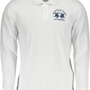 LA MARTINA MEN'S WHITE LONG SLEEVE POLO SHIRT