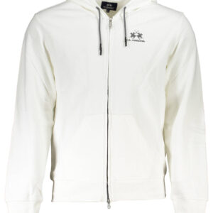 LA MARTINA MEN'S WHITE ZIP SWEATSHIRT