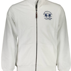 LA MARTINA MEN'S WHITE ZIP-UP SWEATSHIRT