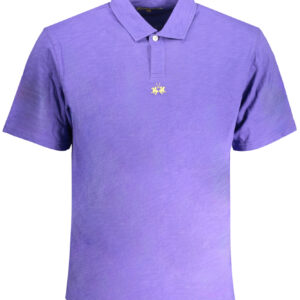 LA MARTINA PURPLE MEN'S SHORT SLEEVED POLO SHIRT