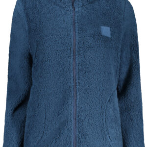 LAURA BIAGIOTTI WOMEN'S BLUE ZIP-UP SWEATSHIRT