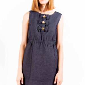 LOVE MOSCHINO SHORT DRESS WOMAN BLUE