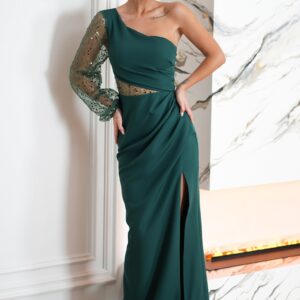 Lange jurk model 190485 Bicotone