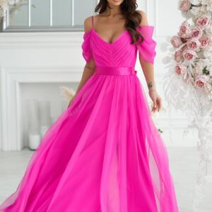 Lange jurk model 196094 Bicotone