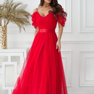 Lange jurk model 196096 Bicotone