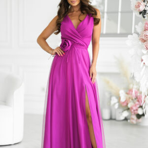 Lange jurk model 199325 Bicotone