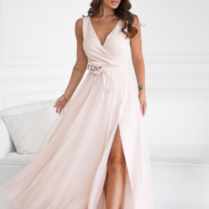 Lange jurk model 199328 Bicotone