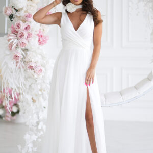 Lange jurk model 199331 Bicotone