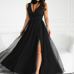 Lange jurk model 199332 Bicotone