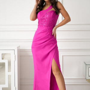 Lange jurk model 203926 Bicotone