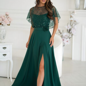 Lange jurk model 219686 Bicotone