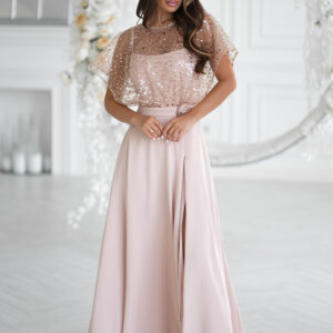 Lange jurk model 219689 Bicotone