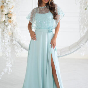 Lange jurk model 219695 Bicotone