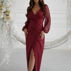 Lange jurk model 219704 Bicotone