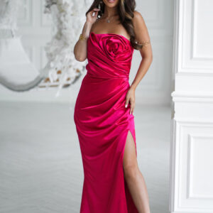 Lange jurk model 219714 Bicotone