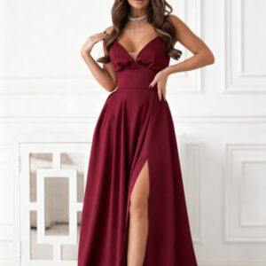 Lange jurk model 221608 Bicotone