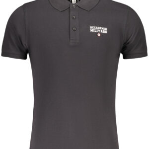 MILITARY ACADEMY BLACK MEN'S SHORT SLEEVE POLO