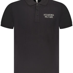 MILITARY ACADEMY BLACK MEN'S SHORT SLEEVE POLO