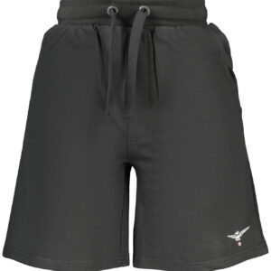 MILITARY ACADEMY MEN'S BLACK SHORT TRACKSUIT TROUSERS