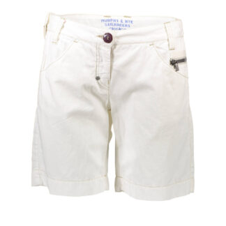 MURPHY & NYE WOMEN'S WHITE BERMUDA TROUSERS