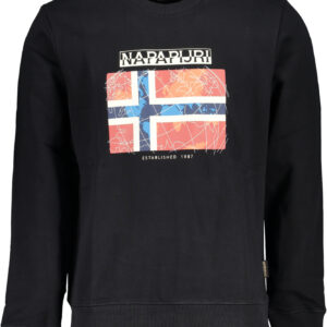 NAPAPIJRI MEN'S BLACK ZIPLESS SWEATSHIRT