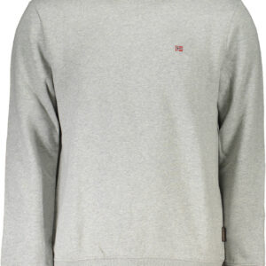 NAPAPIJRI MEN'S GRAY ZIPLESS SWEATSHIRT