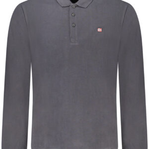 NAPAPIJRI MEN'S LONG-SLEEVED POLO SHIRT BLACK