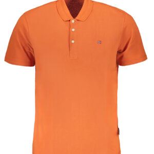 NAPAPIJRI MEN'S ORANGE SHORT SLEEVED POLO SHIRT