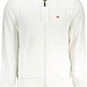 NAPAPIJRI MEN'S WHITE ZIP SWEATSHIRT