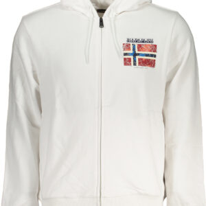 NAPAPIJRI MEN'S WHITE ZIP SWEATSHIRT