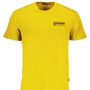 NAPAPIJRI YELLOW MEN'S SHORT SLEEVED T-SHIRT