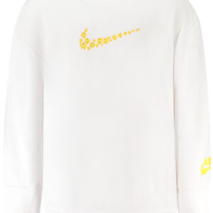 NIKE KIDS' WHITE ZIP-UP SWEATSHIRT