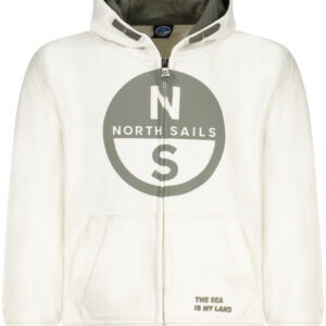 NORTH SAILS CHILDREN'S WHITE ZIP-UP SWEATSHIRT
