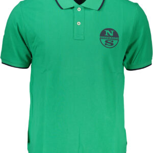 NORTH SAILS GREEN MEN'S SHORT SLEEVED POLO SHIRT