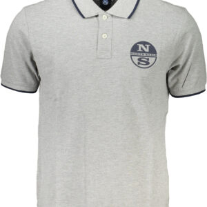 NORTH SAILS MEN'S GRAY SHORT SLEEVED POLO SHIRT