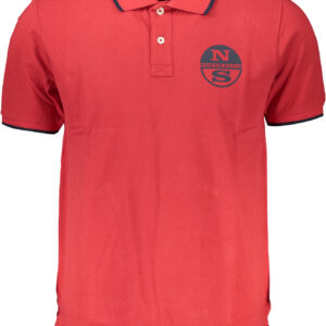 NORTH SAILS MEN'S RED SHORT SLEEVED POLO SHIRT