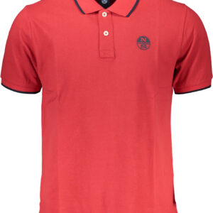 NORTH SAILS MEN'S RED SHORT SLEEVED POLO SHIRT