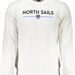 NORTH SAILS MEN'S WHITE ZIPLESS SWEATSHIRT