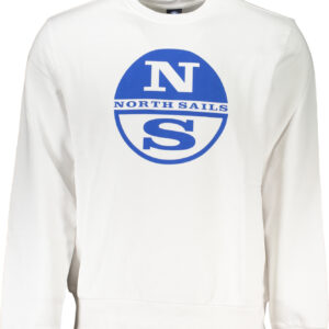 NORTH SAILS MEN'S WHITE ZIPLESS SWEATSHIRT