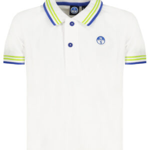 NORTH SAILS WHITE SHORT SLEEVED POLO SHIRT FOR CHILDREN