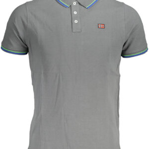 NORWAY 1963 MEN'S SHORT SLEEVE POLO SHIRT GREY