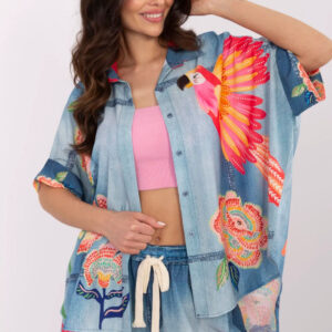 Overhemd met korte mouwen model 210033 Italy Moda