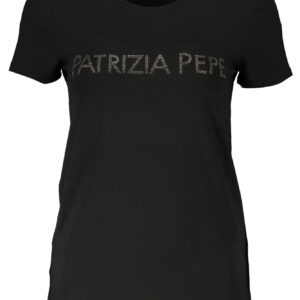 PATRIZIA PEPE WOMEN'S SHORT SLEEVE T-SHIRT BLACK