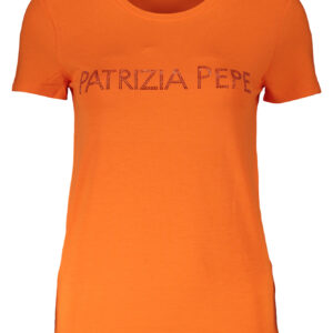 PATRIZIA PEPE WOMEN'S SHORT SLEEVE T-SHIRT ORANGE